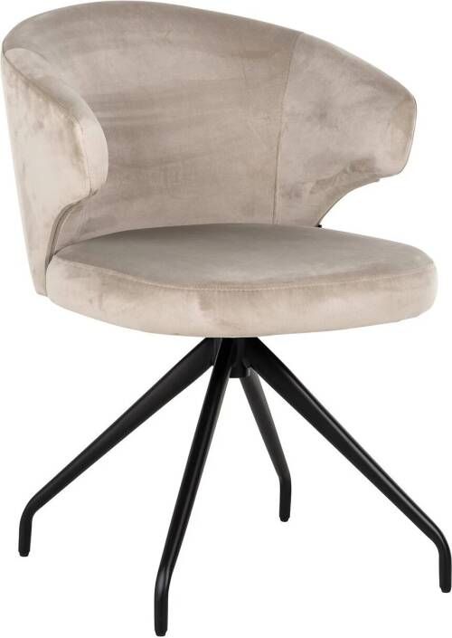 Richmond Interiors Richmond Draaibare Eetkamerstoel Milly Velvet Khaki