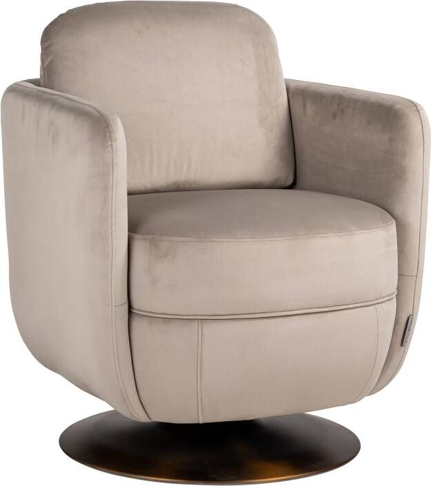 Richmond Interiors | Draaifauteuil Turner khaki velvet | Zitmeubels woonkamer | Draaifauteuil