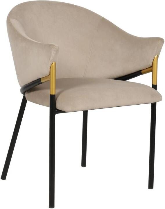 Richmond Interiors Richmond Eetkamerstoel Jocasta Velvet Khaki