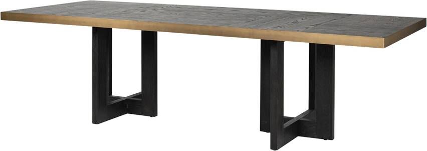 Richmond Interiors Richmond Eettafel Cambon Eiken en Metaal Dark Coffee