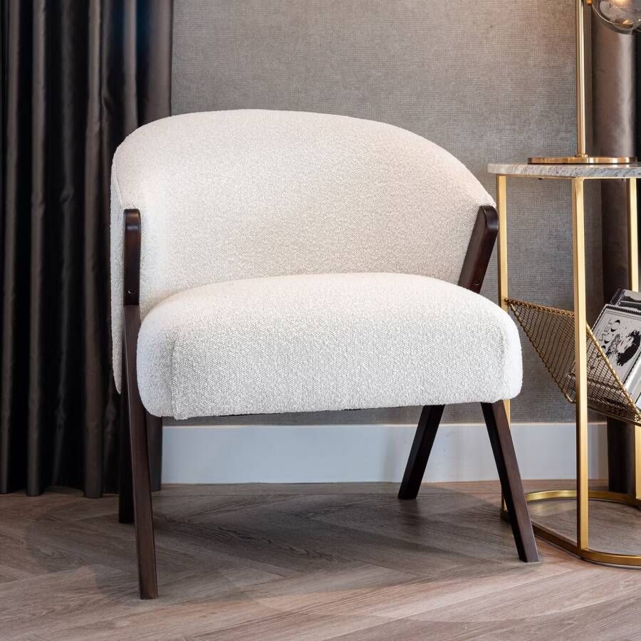 Richmond Interiors | Fauteuil Mia white bouclé | Zitmeubels woonkamer | Fauteuil