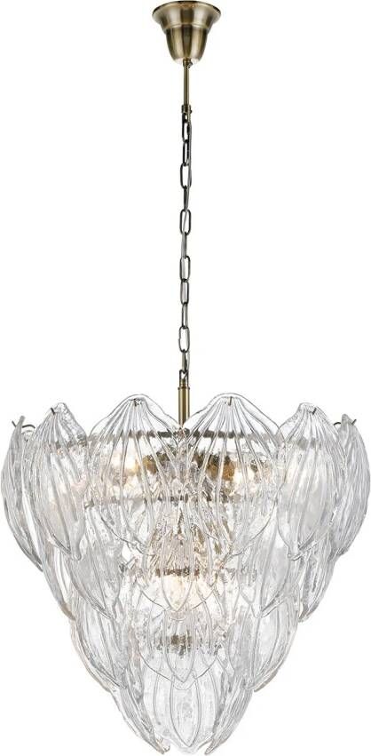 Richmond Interiors Richmond Hanglamp Clay Glas 62 x 62cm Transparant