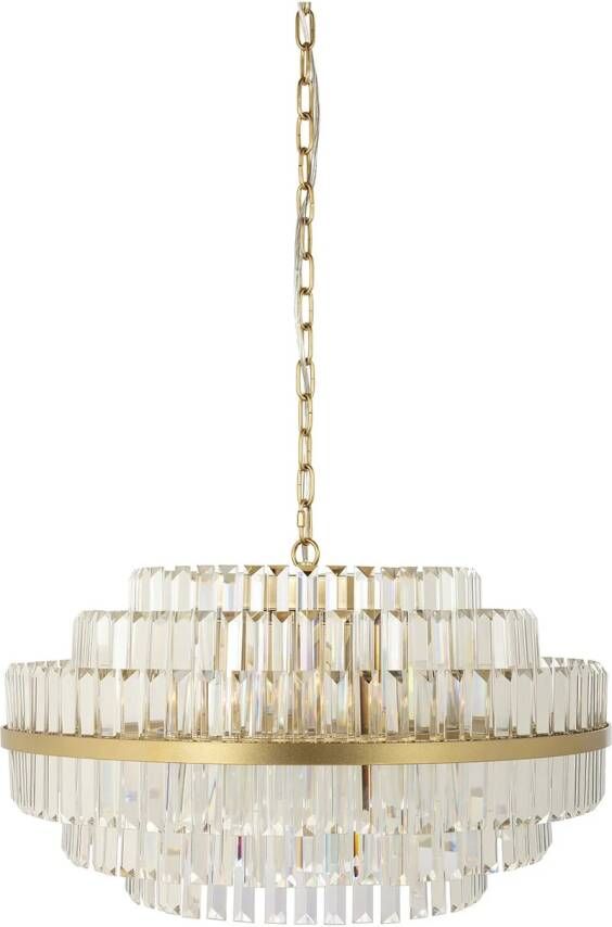 Richmond Interiors Richmond Hanglamp Desire Crystal 80cm Brushed Gold