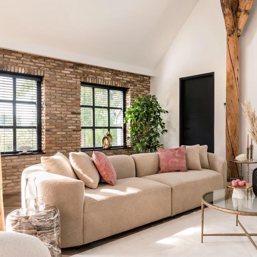 Richmond Interiors Richmond 4-zits Bank Grayson Furry Zand