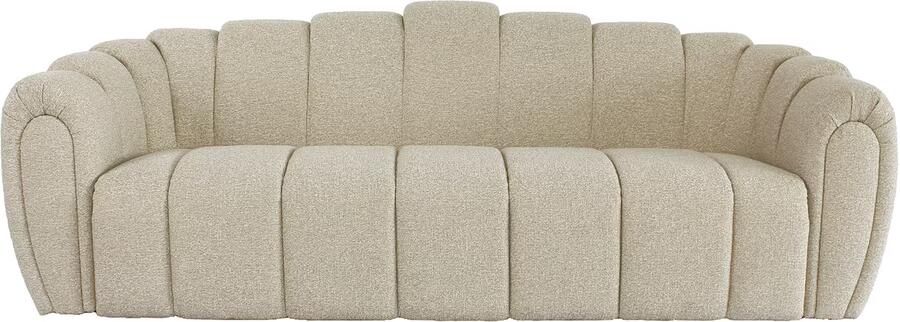 Richmond Interiors Richmond Bank Croissant 238cm Bouclé Biscotti