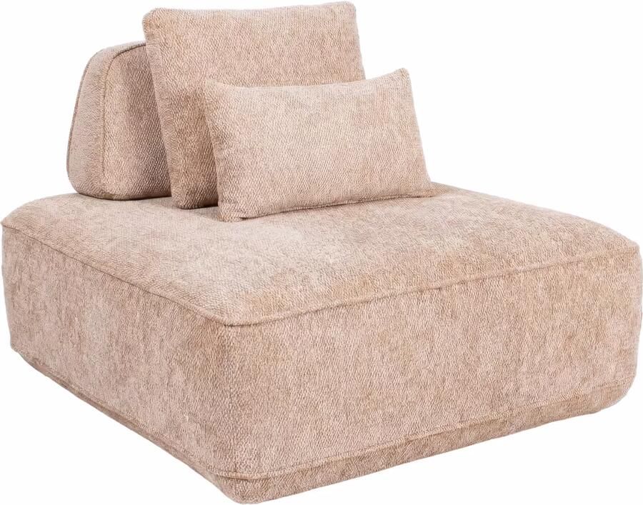 Richmond Interiors Richmond Bank Tudor 1-zits Element Met verstelbare rugleuning Boldweave stof Natural