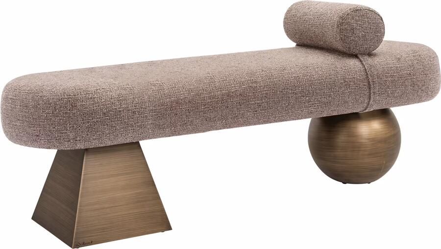 Richmond Interiors Richmond Bankje Alexander Jones 148cm Tweed stof Brown