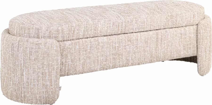 Richmond Interiors Richmond Bankje Cupid Met opbergruimte Beige Angora 150cm