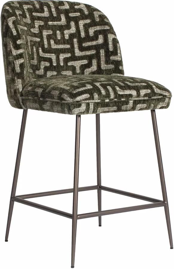 Richmond Interiors Richmond Barstoel Pullitzer Labyrinth Moss (zithoogte 69cm)