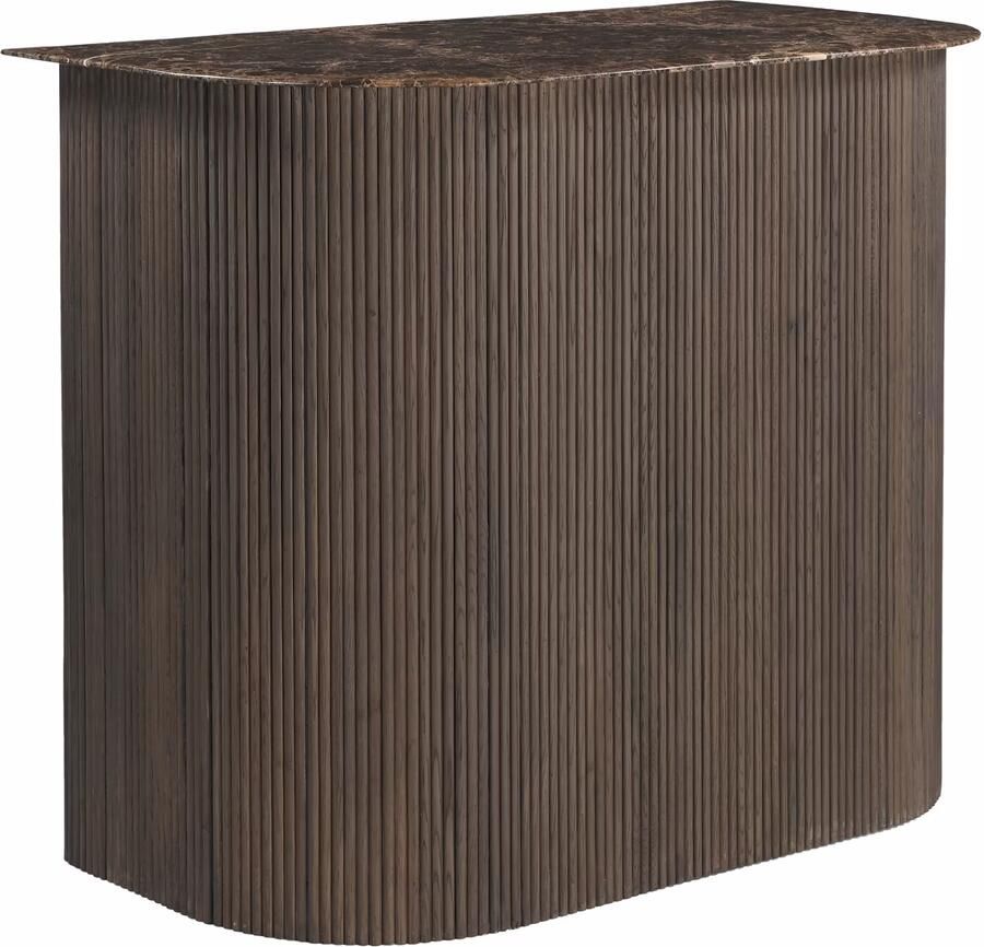 Richmond Interiors Richmond Bartafel Castello Marmer en eiken 130 x 60cm Smoked Charchoal