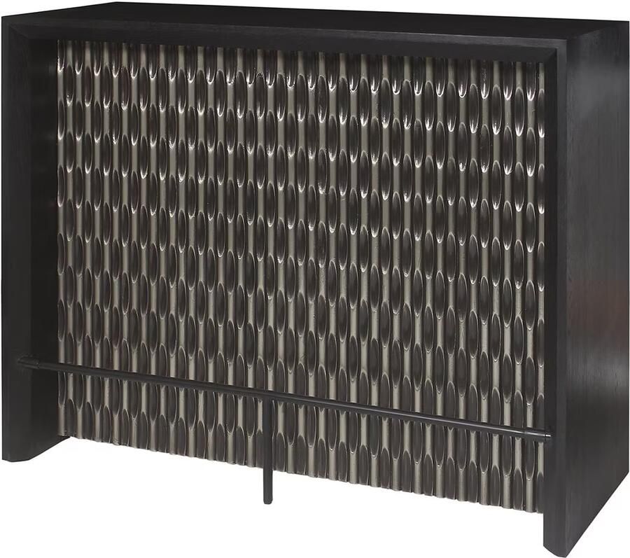 Richmond Interiors Richmond Bartafel Walker Eiken en brass 122 x 50cm Zwart