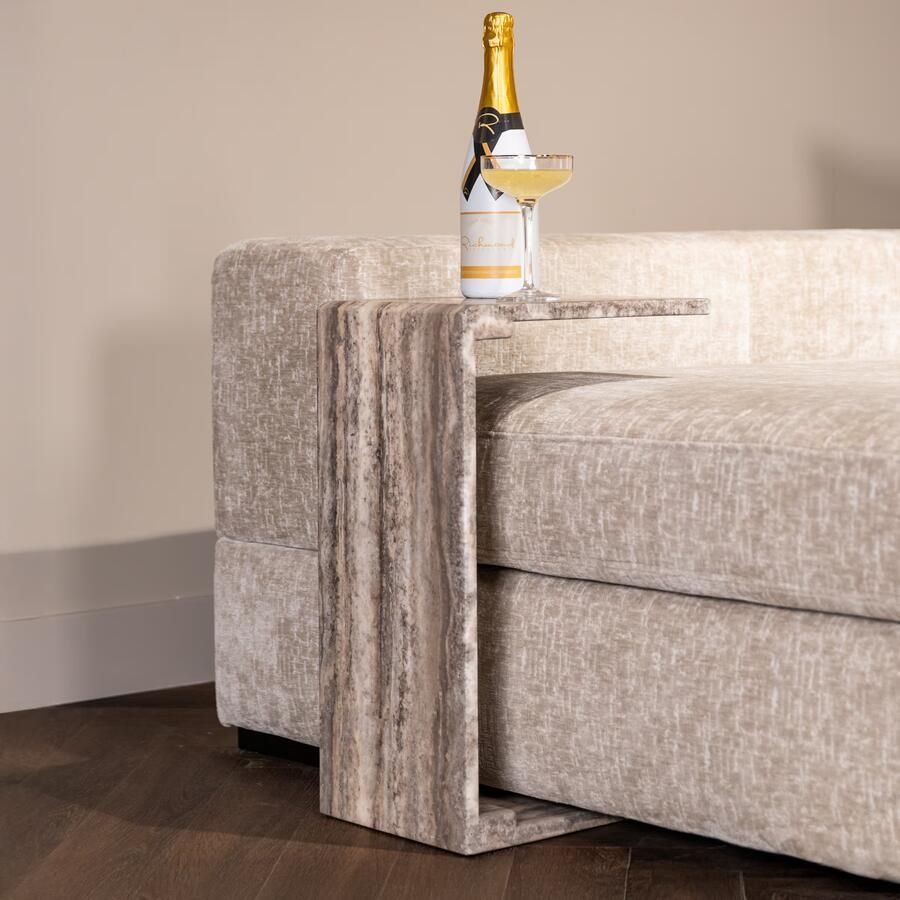Richmond Interiors Richmond Bijzettafel Dulce Marmer 56cm Grijs