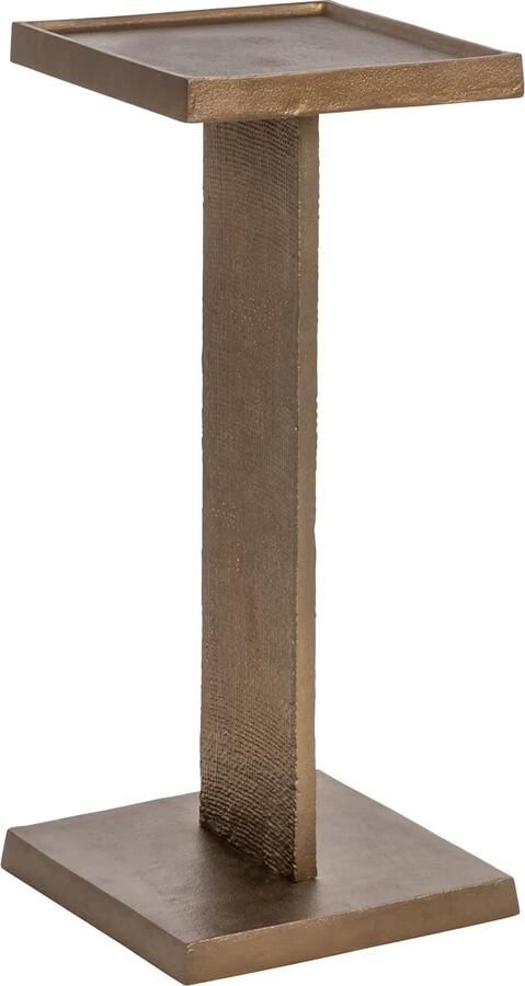 Richmond Interiors Richmond Bijzettafel Foley Brass Antique 25 x 25cm Goud Vierkant