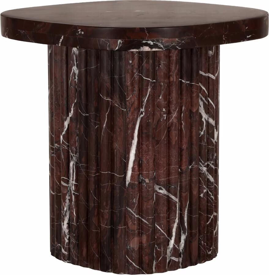 Richmond Interiors Richmond Bijzettafel Orchid Marmer 46 x 46cm Burgundy