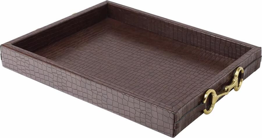 Richmond Interiors Richmond Dienblad Banks 40 x 30cm Donkerbruin