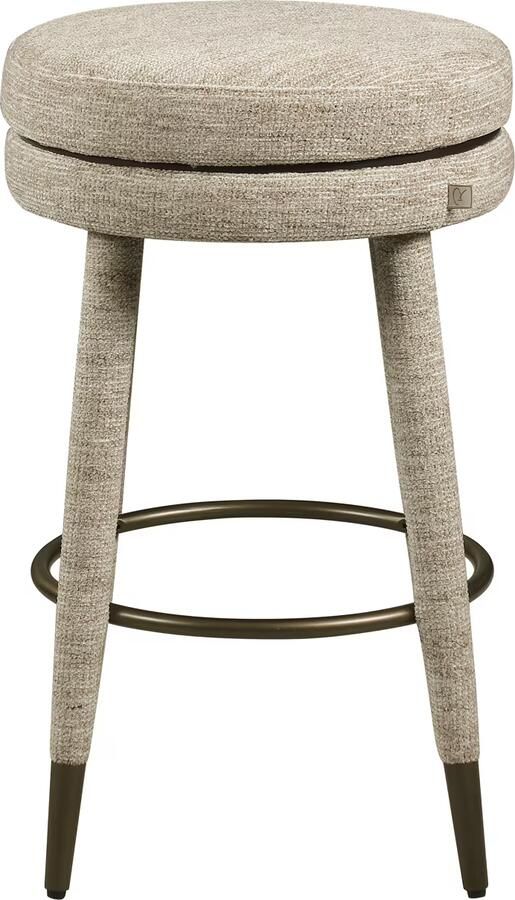 Richmond Interiors Richmond Draaibare Barkruk Tenashar Softweave stof Naturel (zithoogte 68cm)