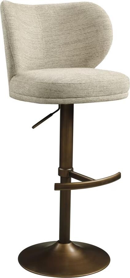 Richmond Interiors Richmond Draaibare Barstoel Amely Softweave Naturel (zithoogte 61-83cm)