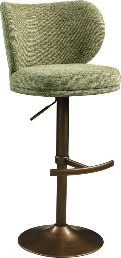 Richmond Interiors Richmond Draaibare Barstoel Amely Softweave Pistache (zithoogte 61-83cm)