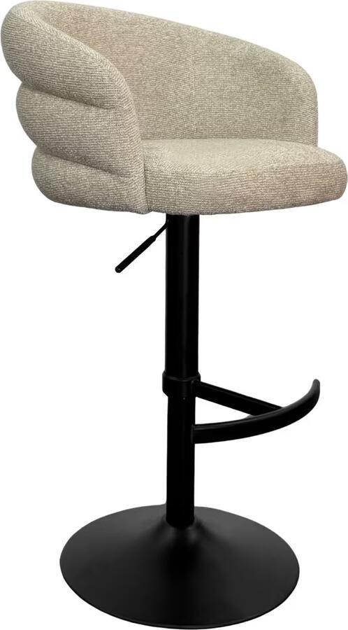 Richmond Interiors Richmond Draaibare Barstoel Nikki Bouclé Crème (zithoogte 61-86cm)