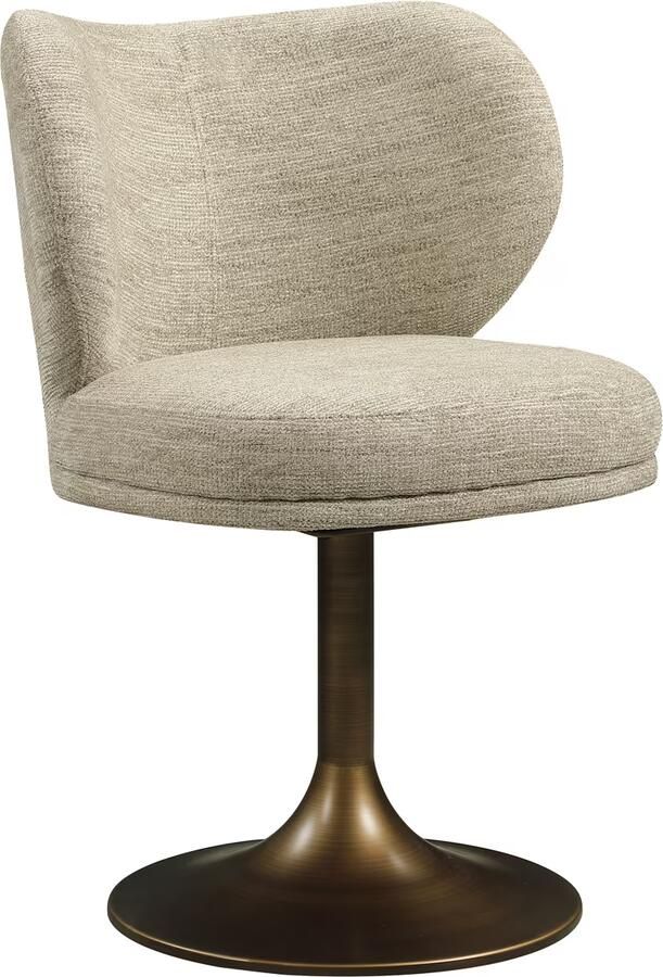 Richmond Interiors Richmond Draaibare Eetkamerstoel Amely Softweave stof Naturel