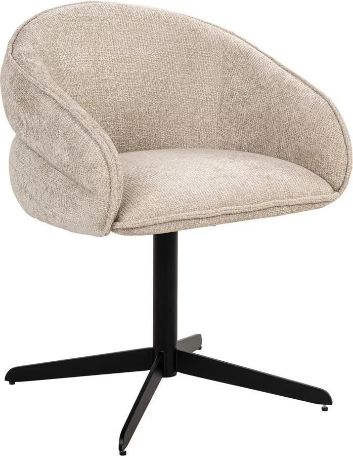 Richmond Interiors | Draaifauteuil Angelina cream unicorn | Eetkamerstoelen | Eetkamerstoel