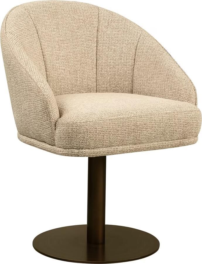 Richmond Interiors Richmond Draaibare Eetkamerstoel Beverly Fancy stof Natural