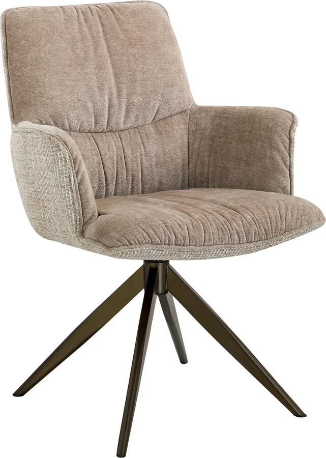 Richmond Interiors Richmond Draaibare Eetkamerstoel Chase Blockweave Crème