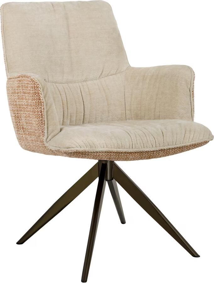 Richmond Interiors Richmond Draaibare Eetkamerstoel Chase Jacquard Ginger