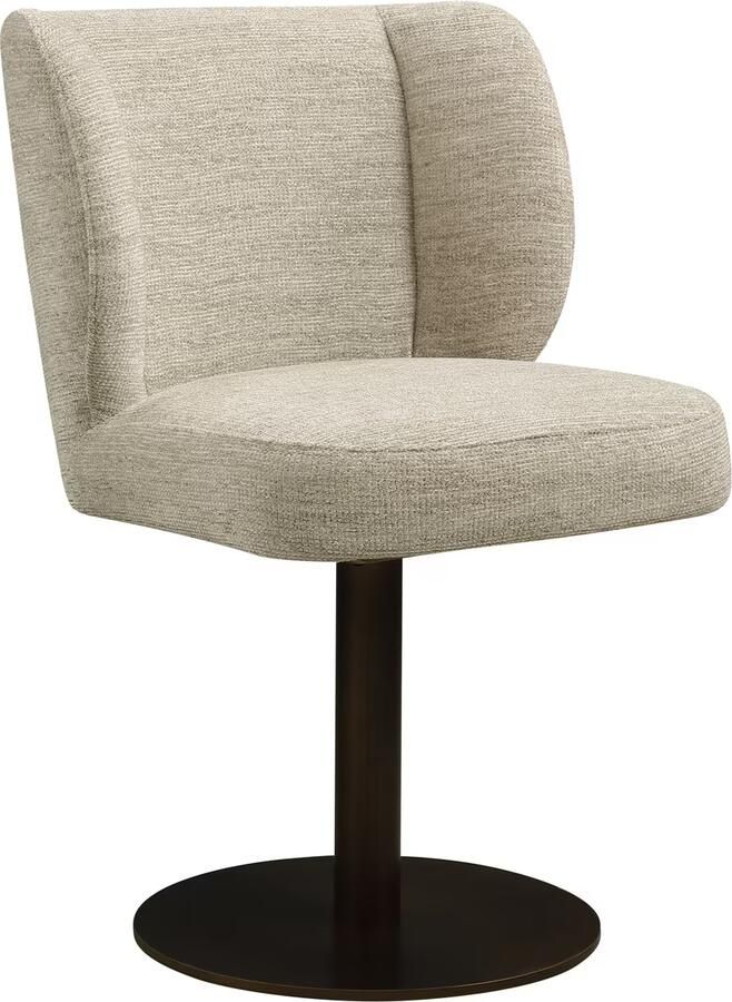 Richmond Interiors Richmond Draaibare Eetkamerstoel Fiona Softweave stof Naturel