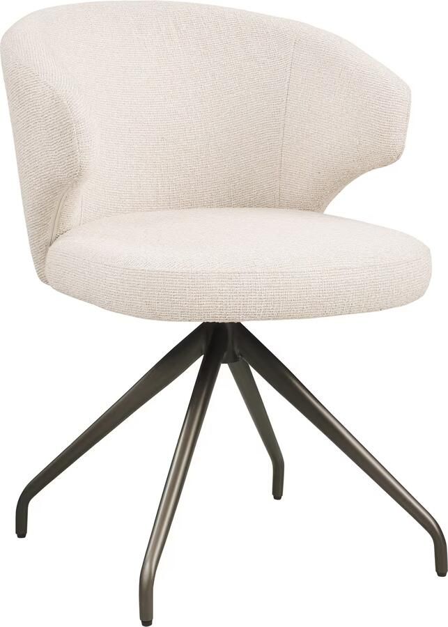 Richmond Interiors Richmond Draaibare Eetkamerstoel Milly Bouclé Cream