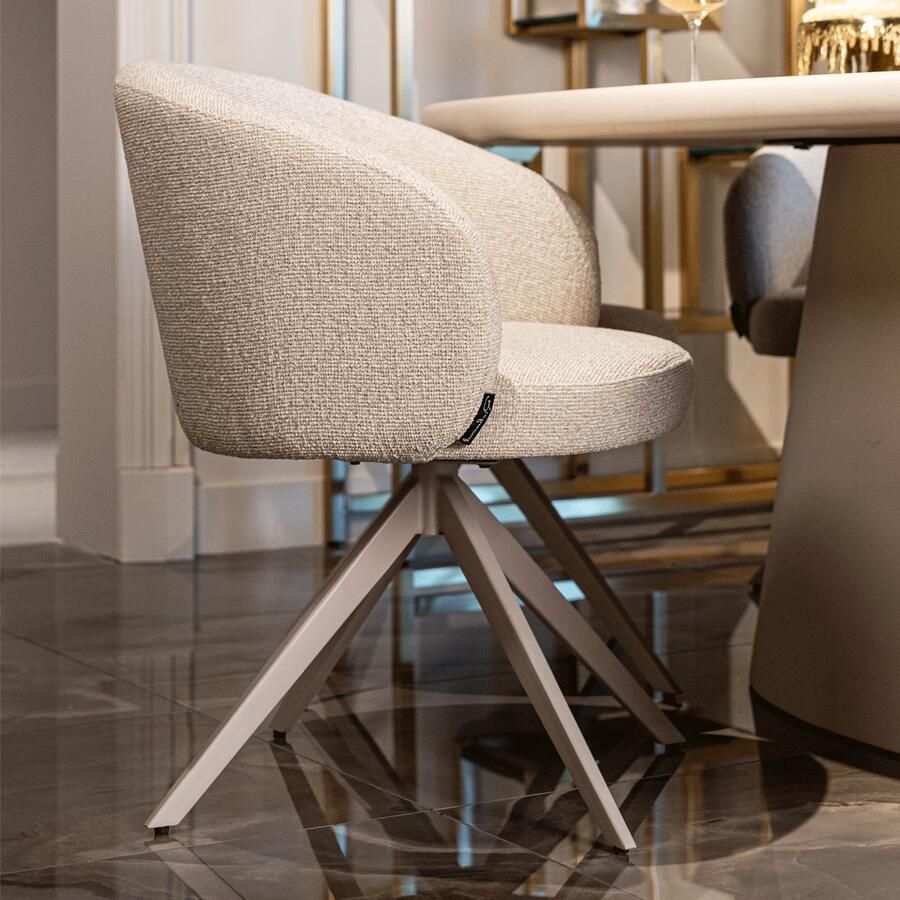 Richmond Interiors | Draaistoel Olivia biscotti | Eetkamerstoelen | Eetkamerstoel