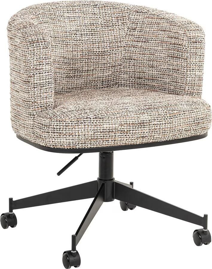 Richmond Interiors | Draaistoel Rochenne met wielen trendy nature | Eetkamerstoelen | Eetkamerstoel