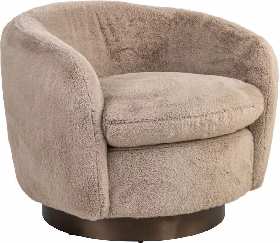 Richmond Interiors Richmond Draaifauteuil Colmar Fluffy Khaki