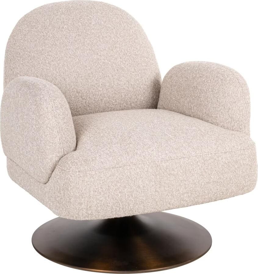 Richmond Interiors Richmond Draaifauteuil Kagney Geweven stof Biscotti