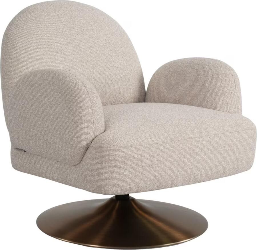 Richmond Interiors Richmond Draaifauteuil Kagney Geweven stof Biscotti