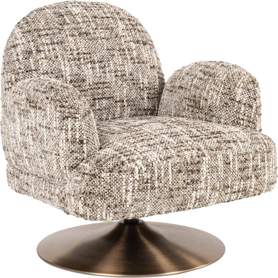 Richmond Interiors Richmond Draaifauteuil Kagney Geweven stof Bruin
