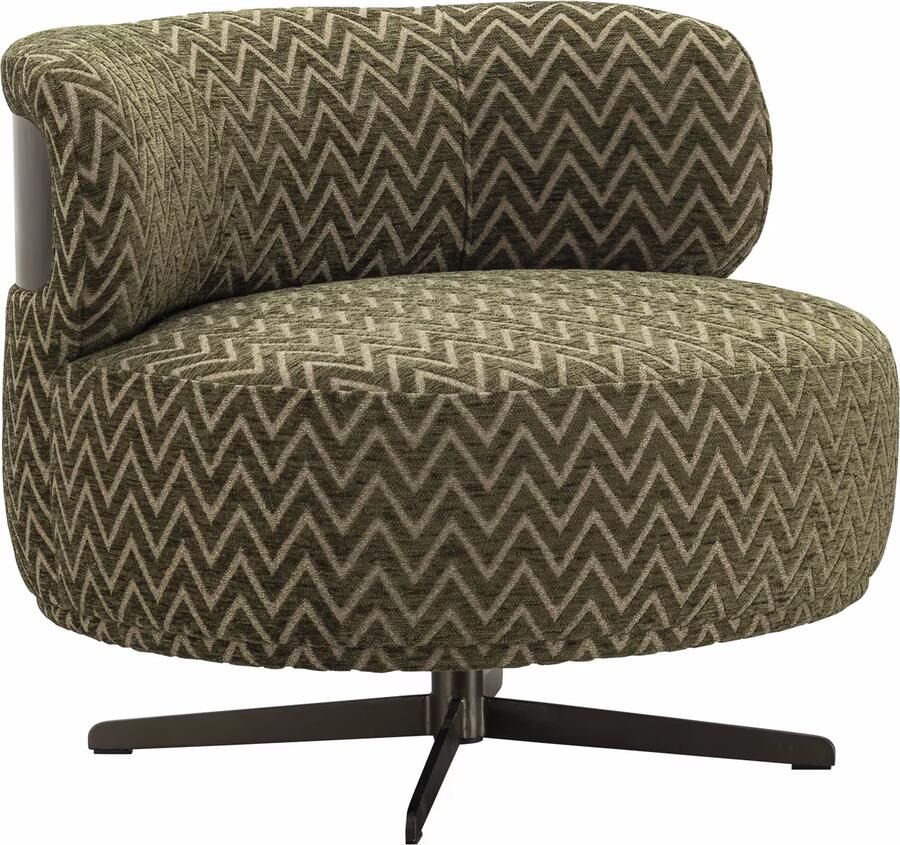 Richmond Interiors Richmond Draaifauteuil Lauren Chevron Mosgroen