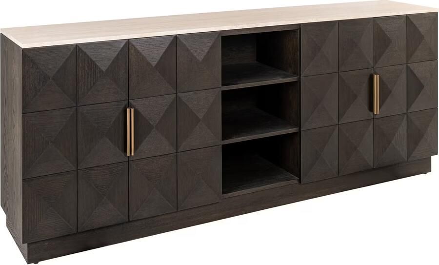 Richmond Interiors | Dressoir Claremont brown 4-doors 2-shelves | Woonkamer meubels | Dressoir