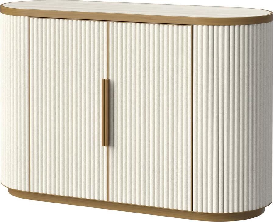 Richmond Interiors Richmond Dressoir Tivoli Keramiek en stof 119cm Wit