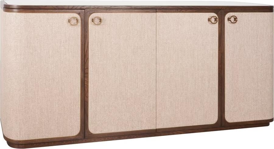Richmond Interiors Richmond Dressoir Willox Linnen en eiken 180cm Bruin