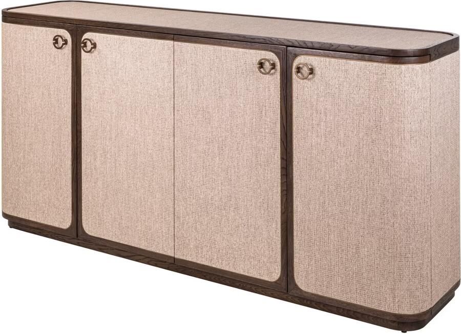 Richmond Interiors Richmond Dressoir Willox Linnen en eiken 180cm Bruin