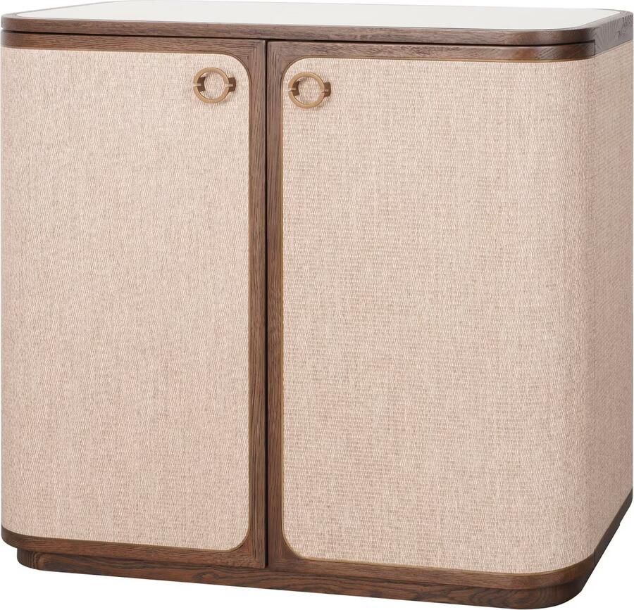 Richmond Interiors Richmond Dressoir Willox Linnen en eiken 90cm Bruin