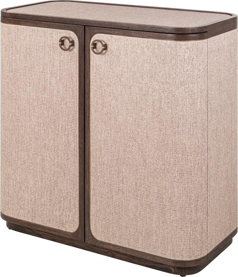 Richmond Interiors Richmond Dressoir Willox Linnen en eiken 90cm Bruin