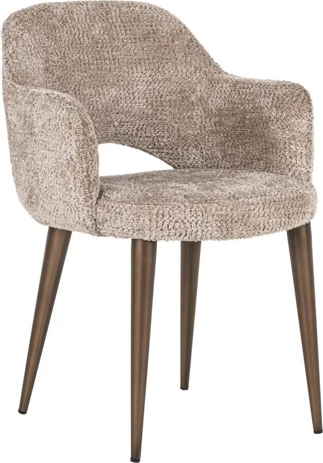 Richmond Interiors Richmond Eetkamerstoel Delphina Chenille Naturel