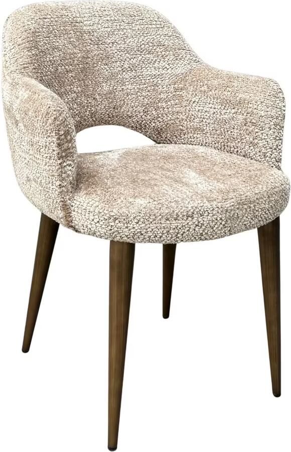 Richmond Interiors Richmond Eetkamerstoel Delphina Chenille Naturel