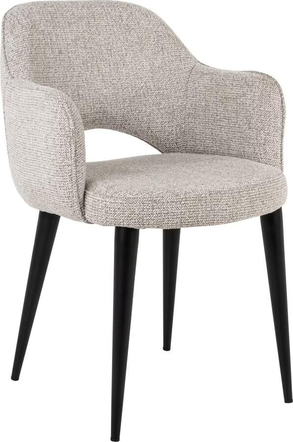 Richmond Interiors Richmond Eetkamerstoel Giovanni Geweven stof Naturel