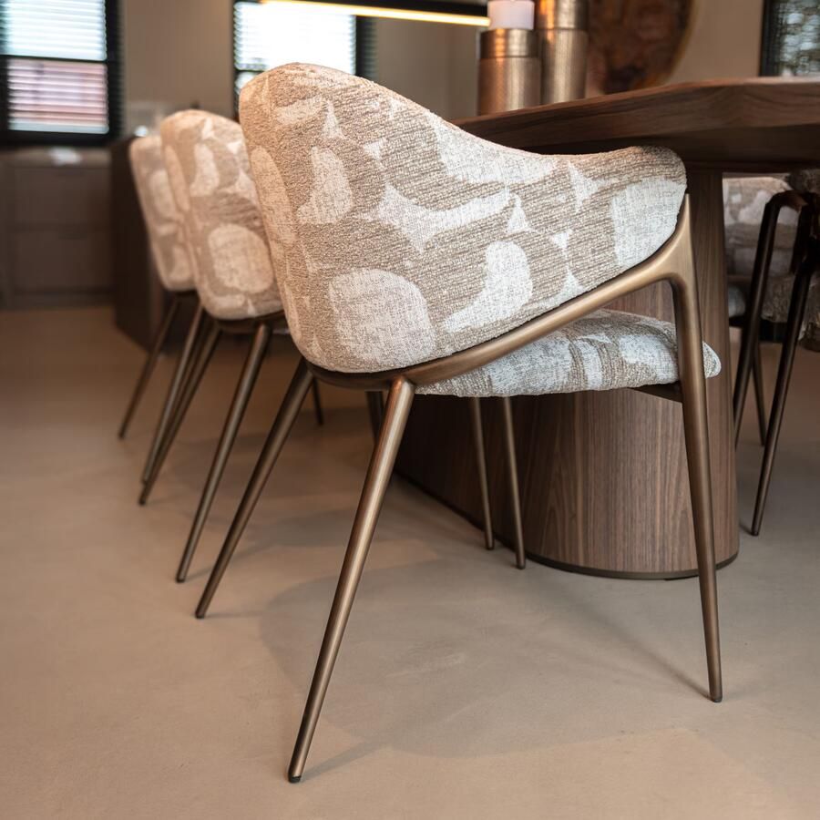 Richmond Interiors Richmond Eetkamerstoel Gwen Oasis stof Natural