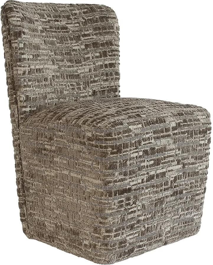 Richmond Interiors | Stoel Lorain met wieltjes greige dalia | Eetkamerstoelen | Eetkamerstoel