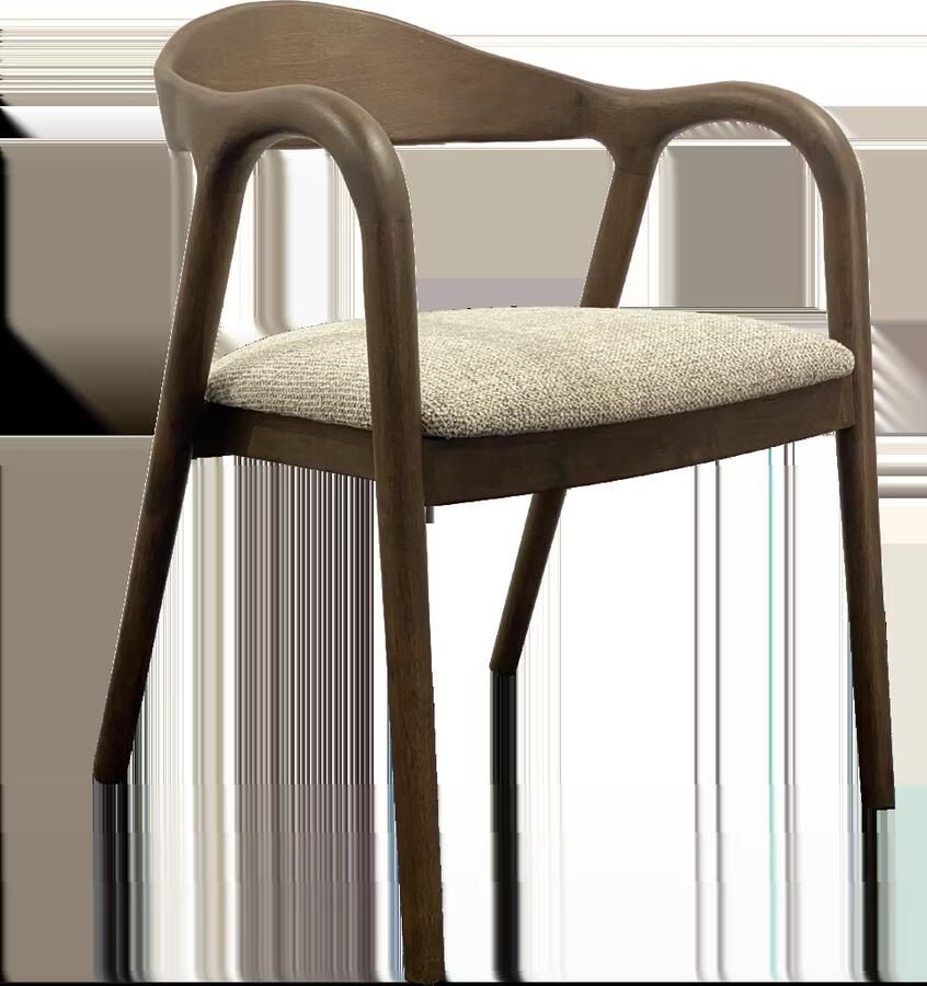 Richmond Interiors Richmond Eetkamerstoel Mihara Geweven stof en hout Mocca