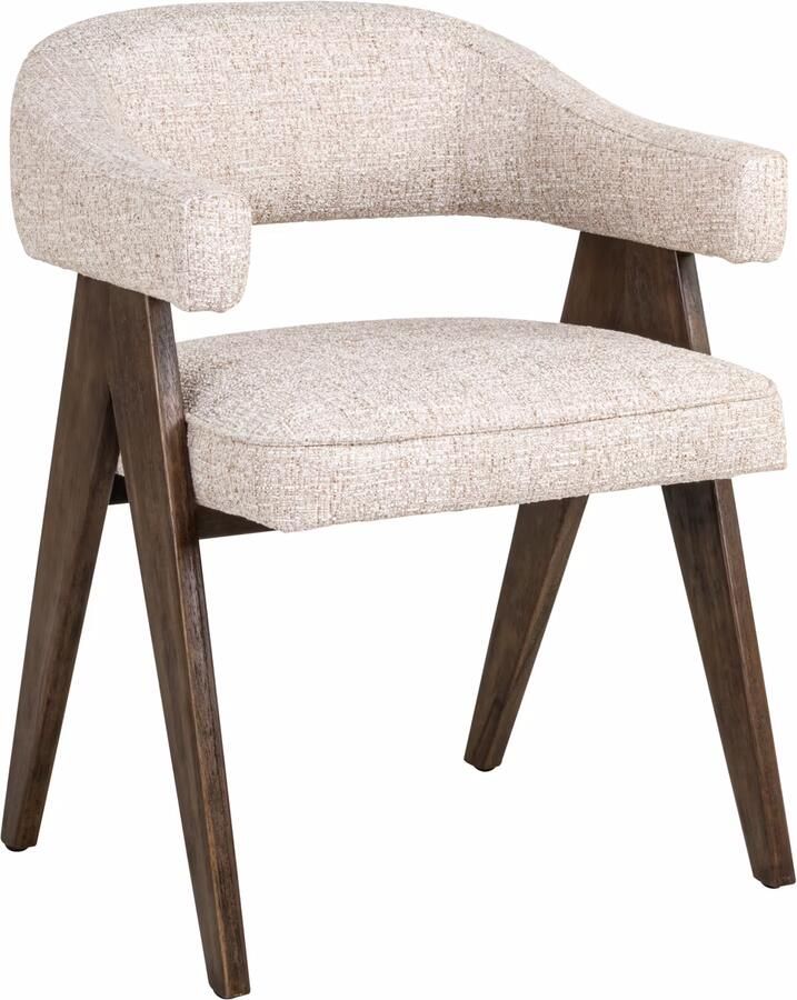 Richmond Interiors Richmond Eetkamerstoel Mori Tweed en hout Cream